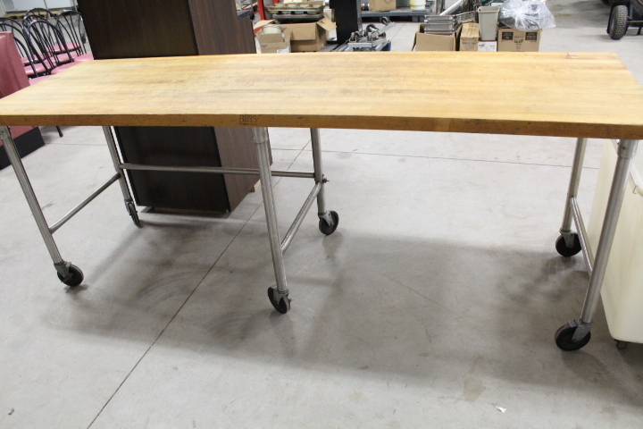 lot 23 image: Butcher Block Table