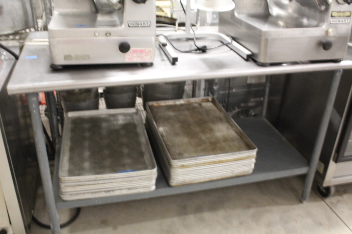 lot 217 image: Stainless steel work table