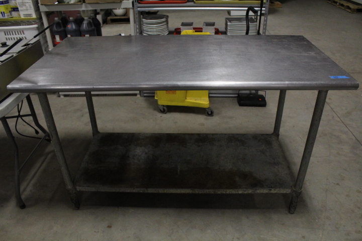 lot 289 image: Stainless steel work table