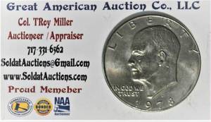 lot B3-SE8 image: 1978 D Eisenhower Dollar 1$