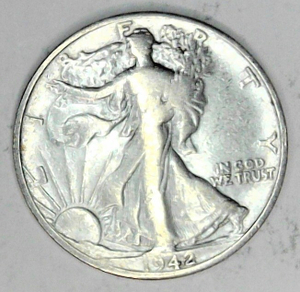 lot C1-SE15 image: 1 - 1942 D 12 Dollar Walking Liberty 50c
