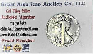 lot C1-SE17 image: 1944  12 Dollar Walking Liberty 50c