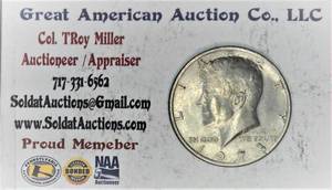 lot C2-SE47 image: 1973 P 12 Dollar Kennedy 50 cent