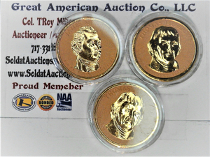 lot B4-SE77 image: 3- Presidential Dollar