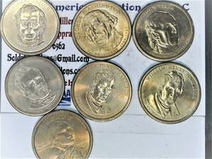 lot B4-SE78 image: 7- President Gold Dollar  Sacagawea Dollar 1$
