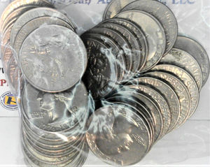 lot D2-SE82 image: 1 roll of 1776-1976 Bicentennial Quarters 25 cents