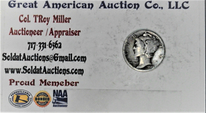 lot E1-SE89 image: 1- 1929S Mercury Dime 10 cents SILVER