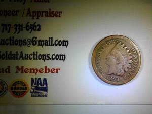 lot G1-JT175 image: 1- 1863Indian Head Cent 1 cent NICE