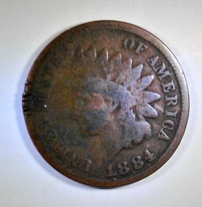lot G1-JT176 image: 1- 1884 Indian Head Cent 1 cent