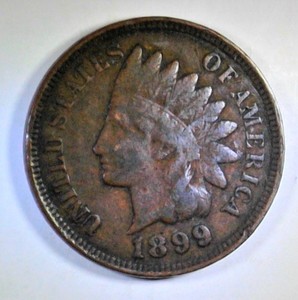 lot G1-JT178 image: 1- 1899Indian Head Cent 1 cent
