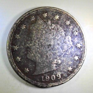 lot F1-JT188 image: 1- 1909 V Nickel