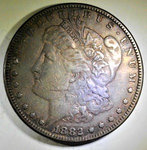lot B1-JT3 image: 1- 1882 Morgan Dollar 1$ Silver