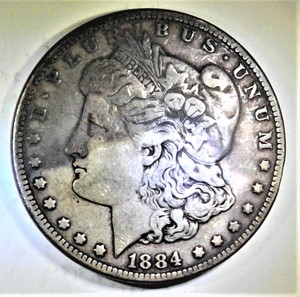lot B1-JT5 image: 1- 1884 Morgan Dollar 1$ Silver