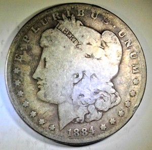 lot B1-JT6 image: 1- 1884 Morgan Dollar 1$ Silver  Stock#    JT5
