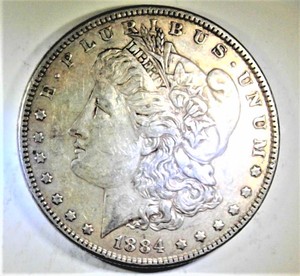 lot B1-JT7 image: 1- 1884 Morgan Dollar 1$ Silver
