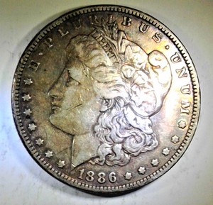 lot B1-JT11 image: 1-1886Morgan Dollar Silver  1$