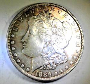 lot B1-JT12 image: 1- 1886 Morgan Dollar 1$ Silver