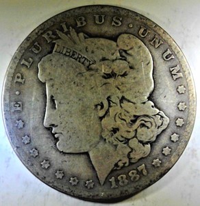 lot B1-JT15 image: 1- 1887 O Morgan Dollar 1$ Silver