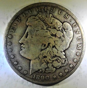 lot B1-JT19 image: 1- 1890 O Morgan Dollar 1$ Silver
