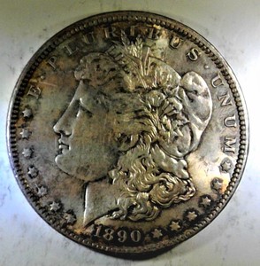 lot B1-JT20 image: 1- 1890 Morgan Dollar 1$ Silver  Stock#    JT20