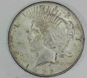 lot B2-JT36 image: 1- 1922 Peace Dollar 1$ Silver