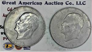 lot B3-JT69 image: 2- 1971 Eisenhower Dollar 1$