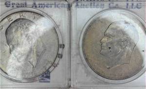lot B3-JT74 image: 2- 1976 Eisenhower Dollar 1$     Stock#    JT74