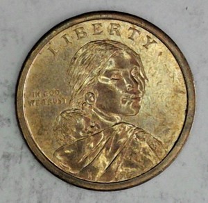 lot B4-JT78 image: 1-2009-P $1 Native American, Pos. A Satin Finish (Special Strike)