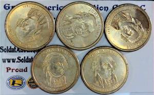 lot B4-JT80 image: 5- Presidential Dollar1$ John Adams