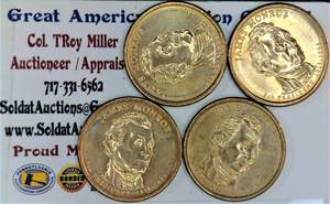 lot B4-JT83 image: 4- Presidential Dollar1$ James Monroe
