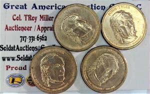 lot B4-JT87 image: 4- Presidential Dollar1$ John Tyler