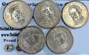 lot B4-JT90 image: 5- Presidential Dollar1$ Millard Fillmore