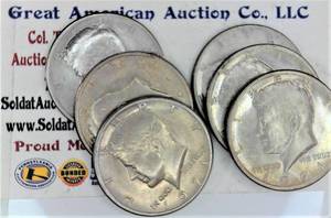 lot C2-JT110 image: 6- 1971 Kennedy Half Dollar 50 Cents