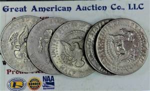 lot C2-JT121 image: 5- 1983 Kennedy Half Dollar 50 Cents  Stock#    JT121