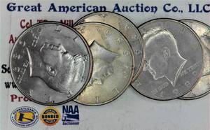 lot C2-JT124 image: 5- 1989 Kennedy Half Dollar 50 Cents