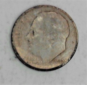 lot E1-JT148 image: 1- 1946 D Roosevelt Dime 10 cents Silver