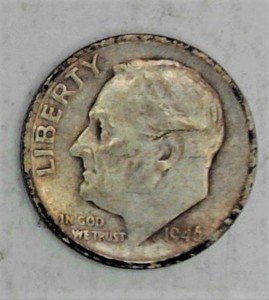lot E1-JT149 image: 1- 1946 S Roosevelt Dime 10 cents Silver
