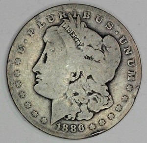 lot B1-JT10 image: 1- 1886 O Morgan Dollar 1$ Silver