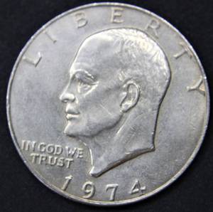 lot B3-SE4A image: 1974 Eisenhower Dollar 1$