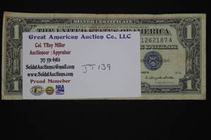 lot I1-JT139 image: 1- 1957B1.00 Bill Silver Certificate
