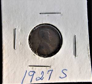 lot G1-KS9 image: 1- 1927S Lincoln Wheat Penny