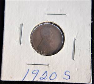 lot G1-KS8 image: 1- 1920S Lincoln Wheat Penny