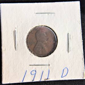 lot G1-KS6 image: 1- 1911D Lincoln Wheat Penny