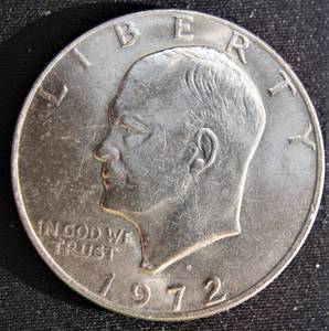 lot B3-KS4 image: 1- 1972 Ike Dollar 1$