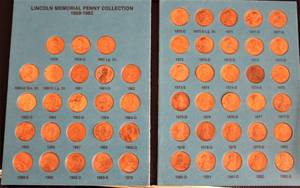 lot G1-KS17 image: 1 Book of Uncirculated Lincoln Wheat Cents Complete Book