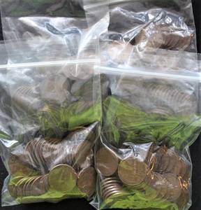 lot G1-SE120 image: 4- Rolls of Wheat Pennies