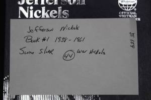 lot F1-JT159 image: 1 Book- Jefferson Nickels Book #1 1938-1961 44 NickelsSome Silver War Nickels