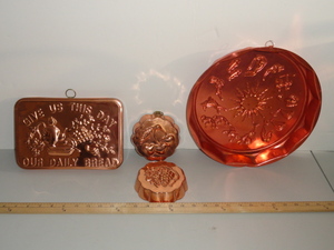 lot 113 image: Copper Coated Cake Molds #2