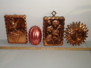 lot 114 image: Copper Coated Cake Molds #3