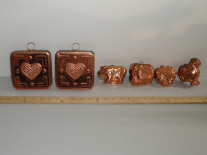lot 115 image: Copper Coated Cake Molds #4